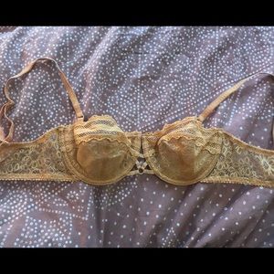 Intimately Free People Mustard Lace Bra